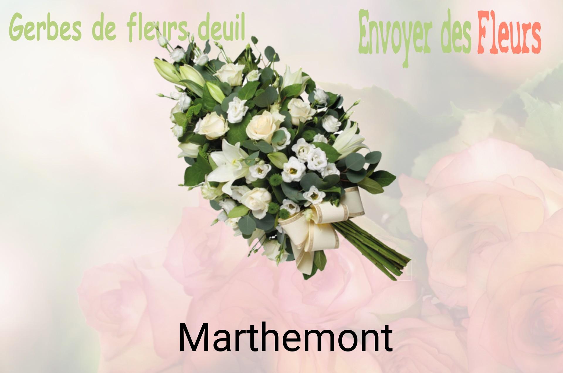 Gerbe de fleurs de deuil livrée à Marthemont
